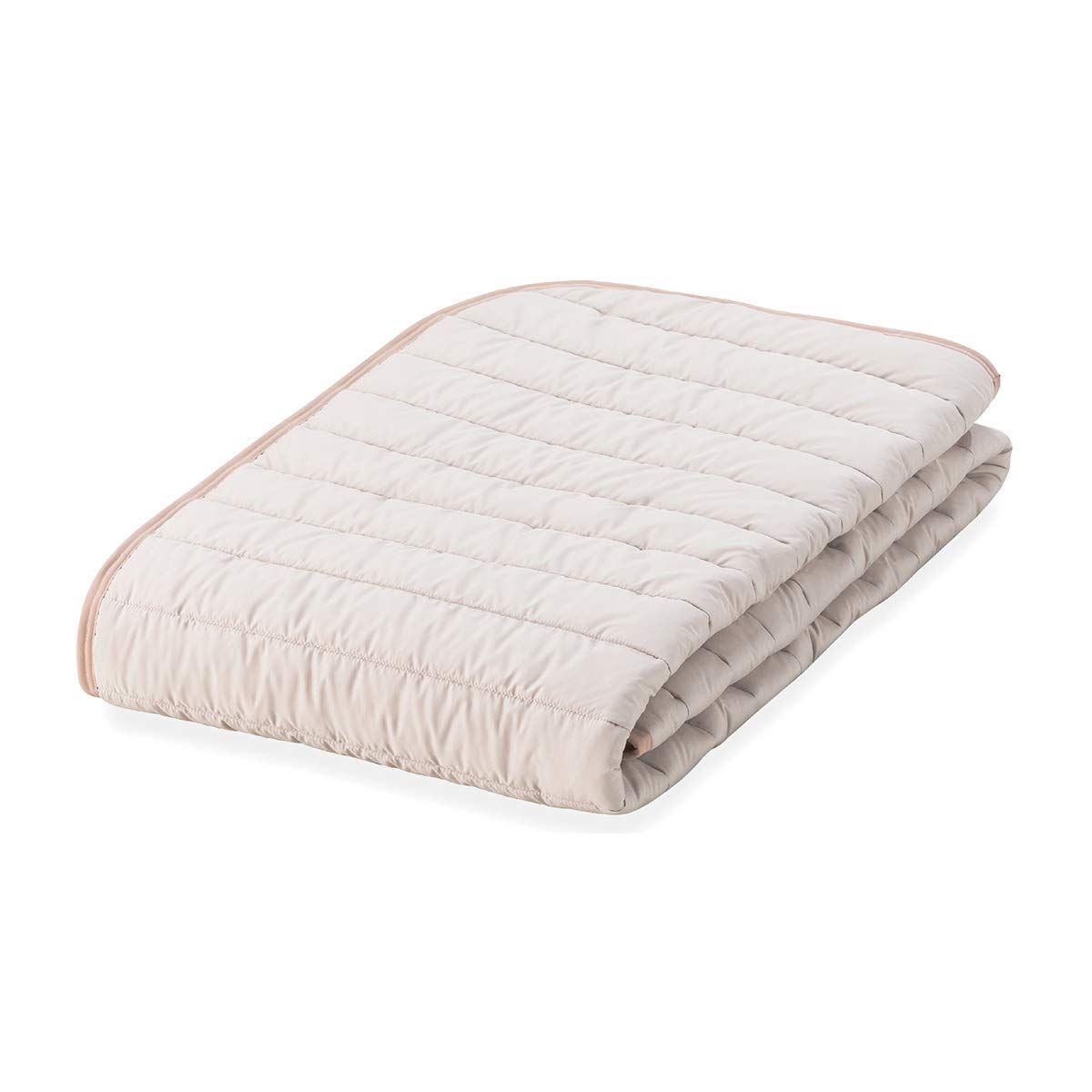 新品 【フランスベッド正規品】 ベットパッド ベージュ ワイドダブル(154×195cm) 「らくピタ羊毛ベッドパッドII」 置くだけズレにくいベッドパッド 四隅のゴムがありません 抗菌防臭 洗濯可 036031661