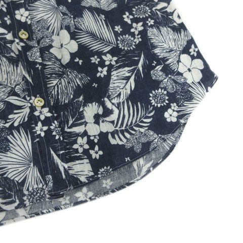 ジャンネット GIANNETTO ボタニカル柄リネンシャツ SlimFIT