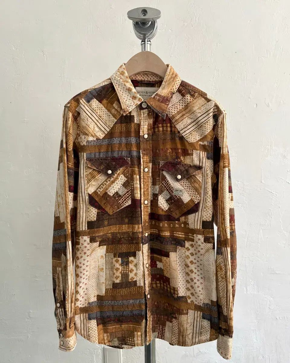 Denim & Supply デニムアンドサプライ ベージュ パッチワーク シャツ