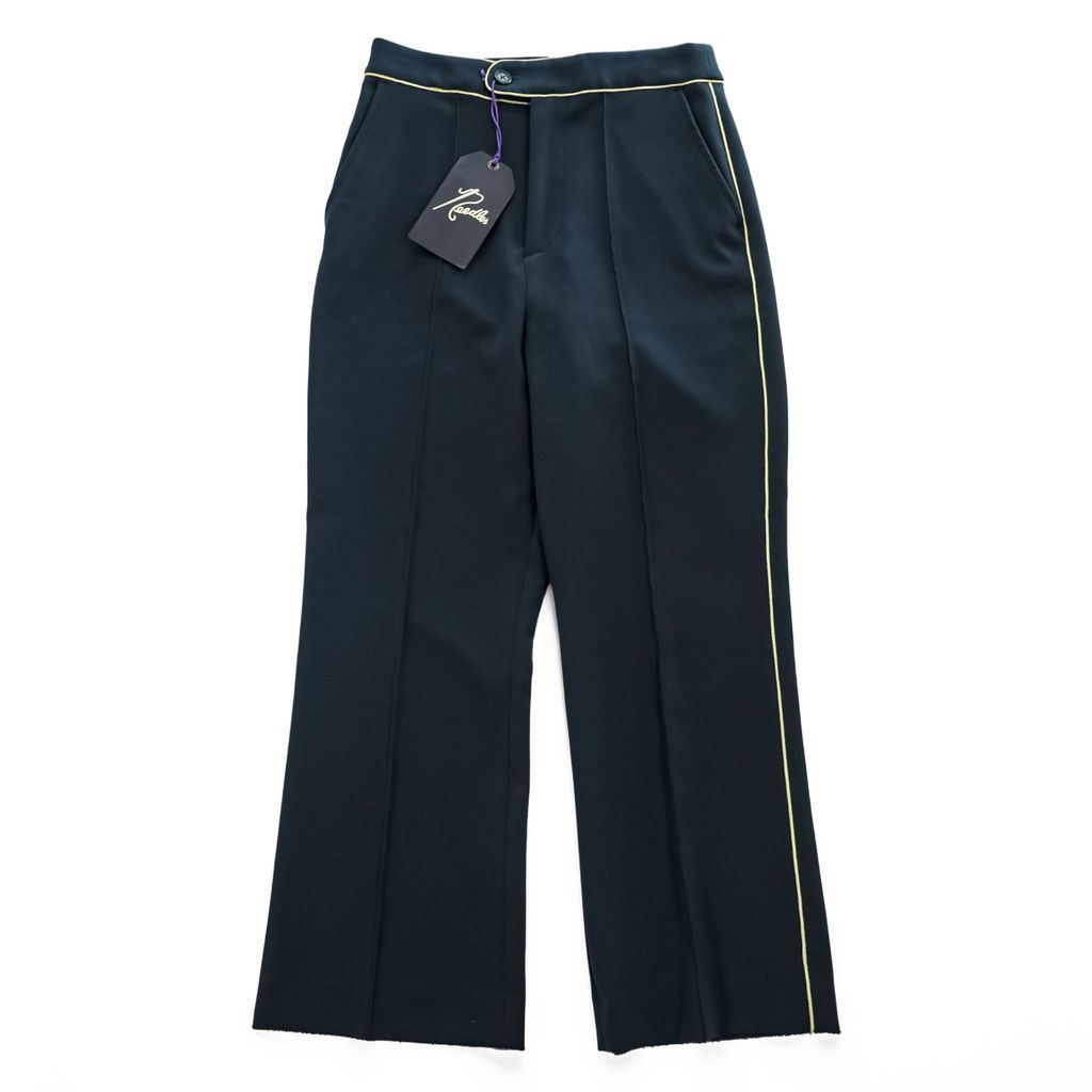 Needles 日本製 フレア パイピング スラックス パンツ M ダークグリーン PIPING COWBOY PANT ブーツカット 未使用品 IN059