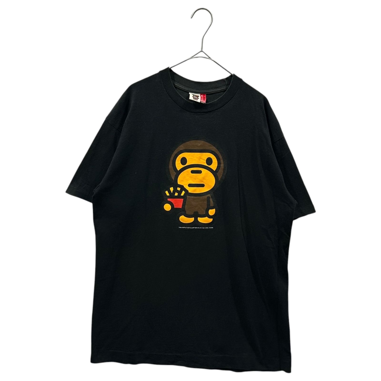 A BATHING APE(アベイシングエイプ) 2006's French Fries Milo T-shirt 2006年 フライドポテト ベイビー マイロ Tシャツ L ブラック 00's 2000年代初期