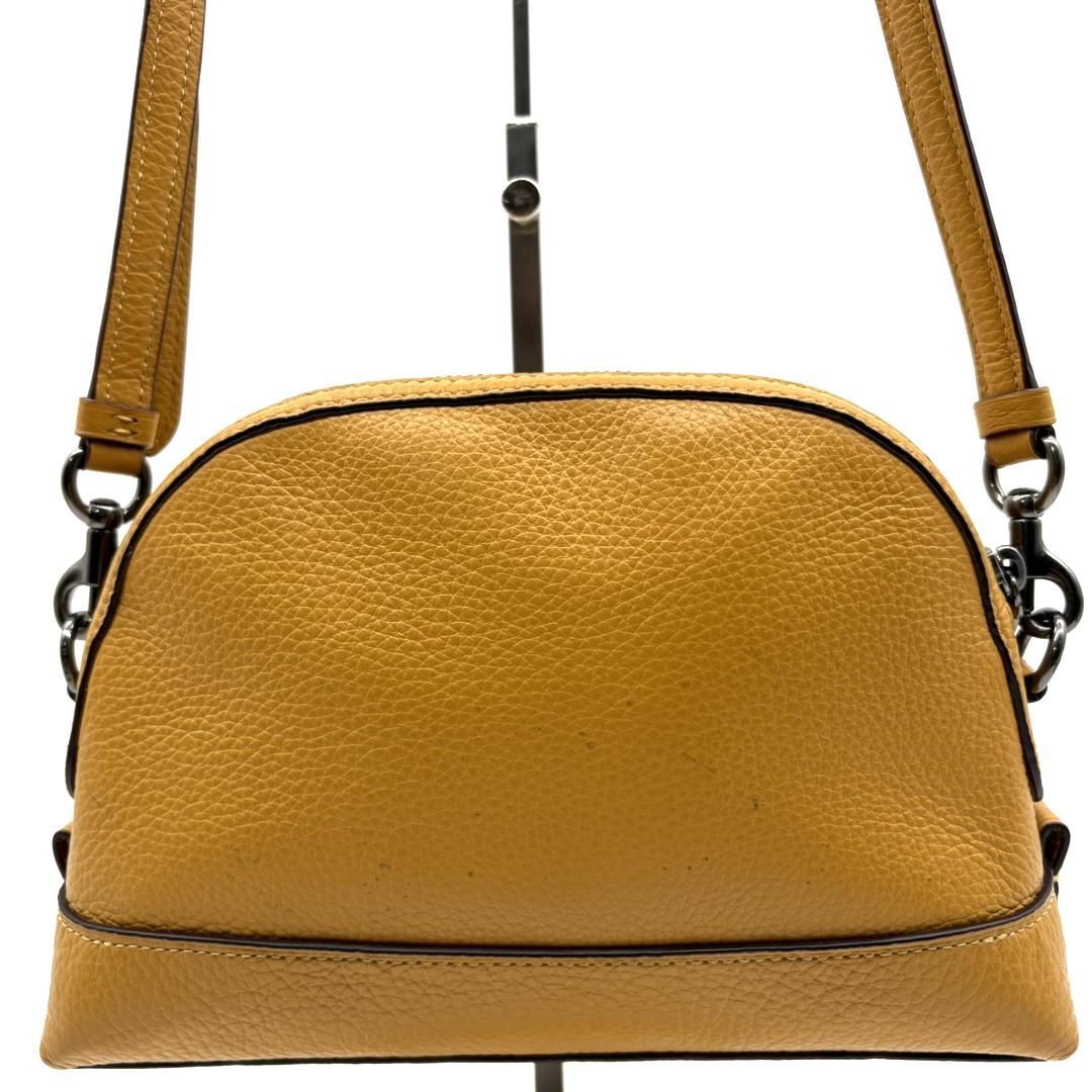 レディース COACH コーチ ショルダーバッグ レザー シボ革 ドーム型 