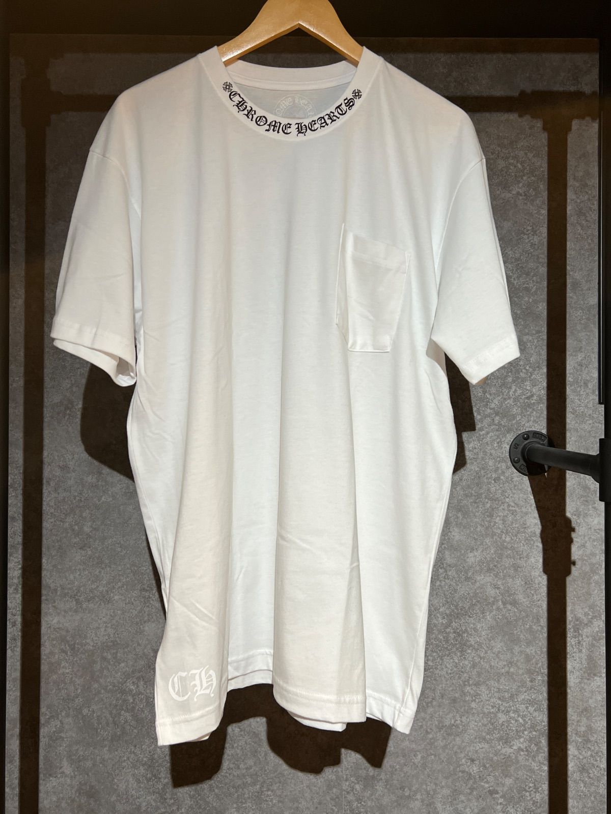 クロムハーツ Tシャツ ネックロゴ ホワイト XLサイズ S品