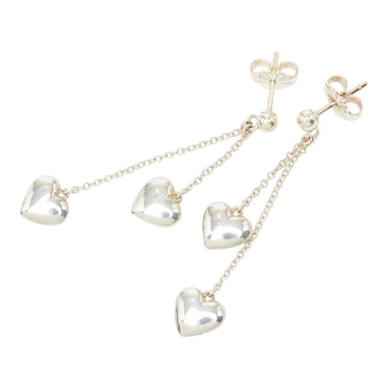 ティファニー ダブルハート ドロップ スウィング ピアス SV925 シルバー レディース TIFFANY&Co.【1-0270587】