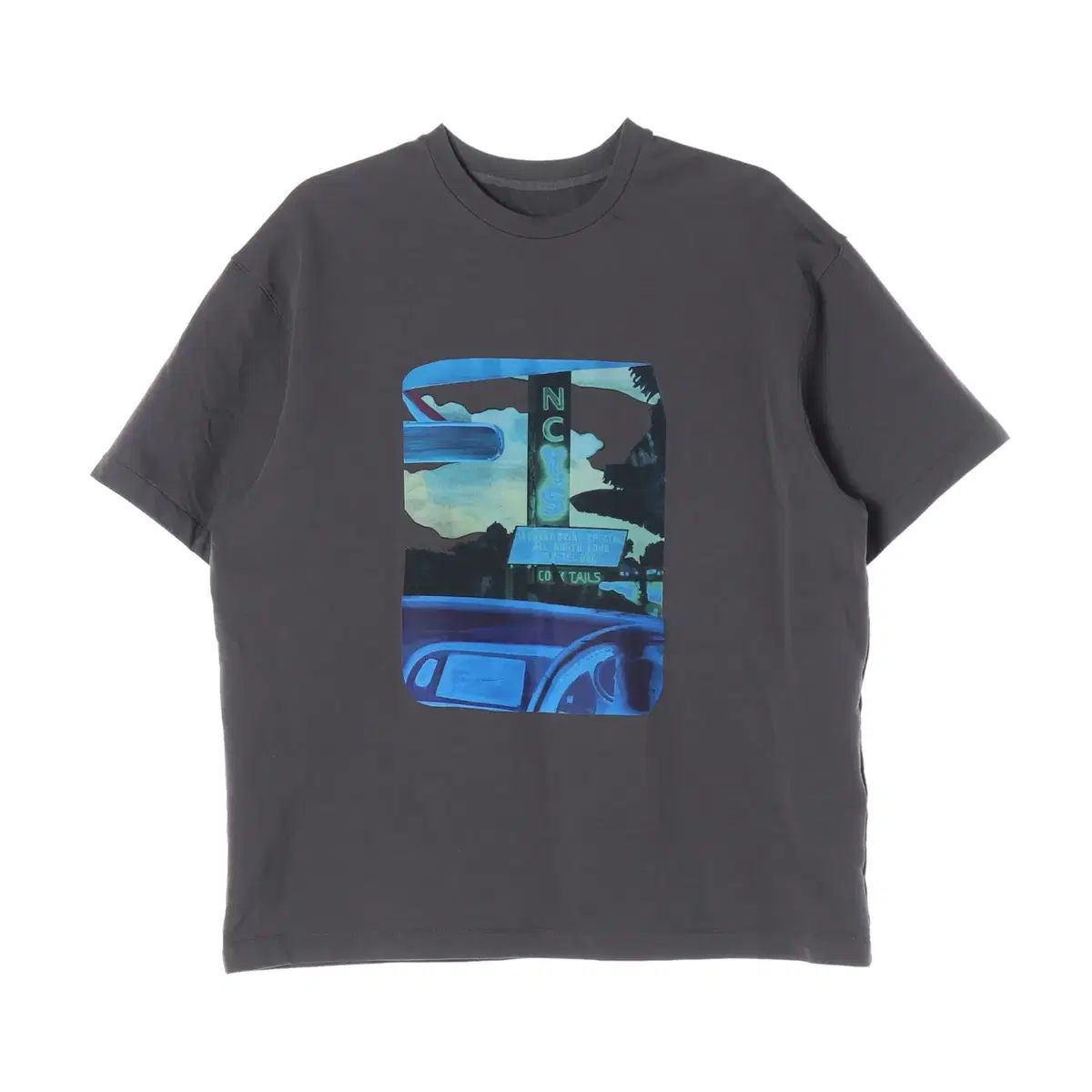 TIME 21SS グラフィック プリント オーバーサイズ 半袖 Tシャツ