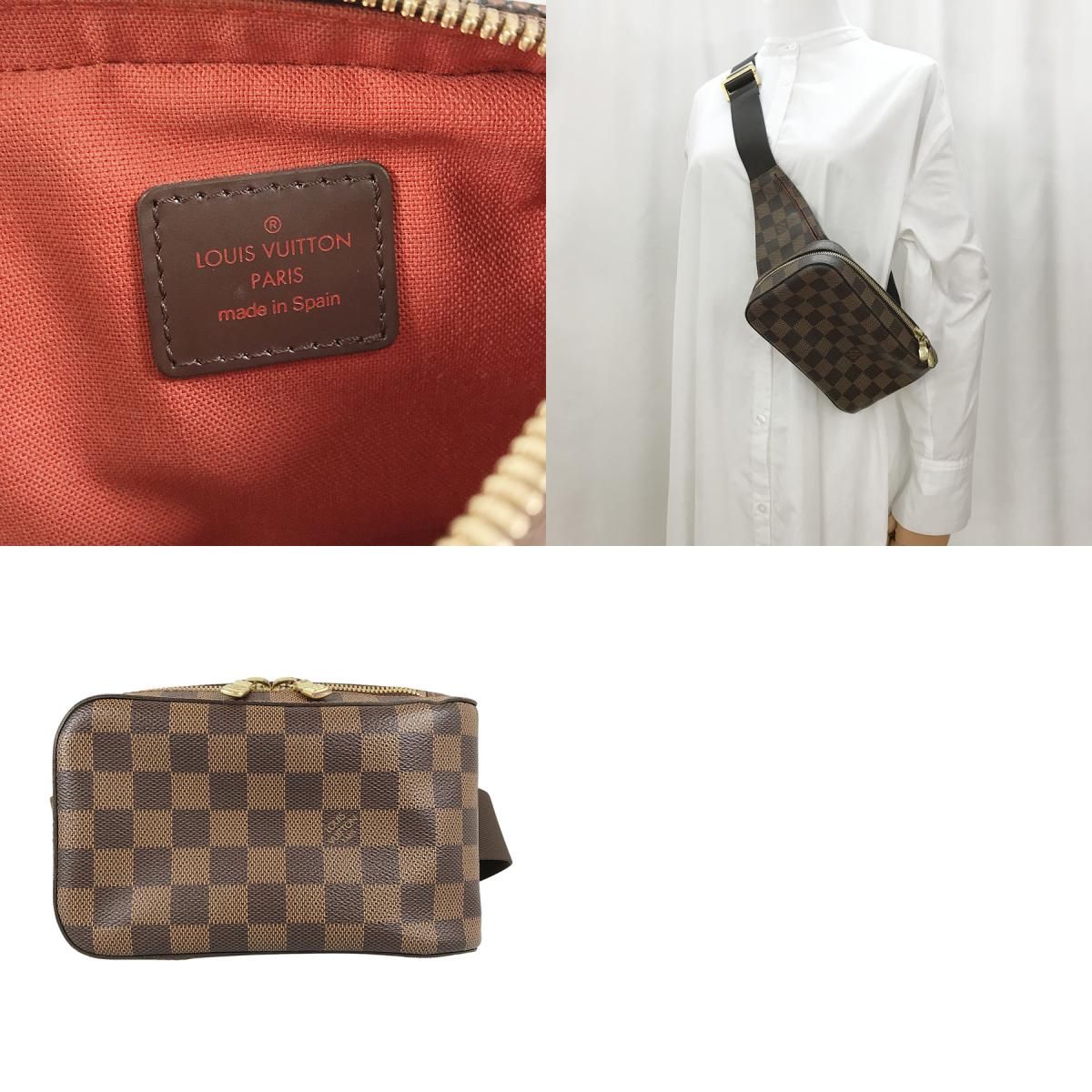 ルイ・ヴィトン LOUIS VUITTON ダミエ ジェロニモス N51994 PVC ボディ