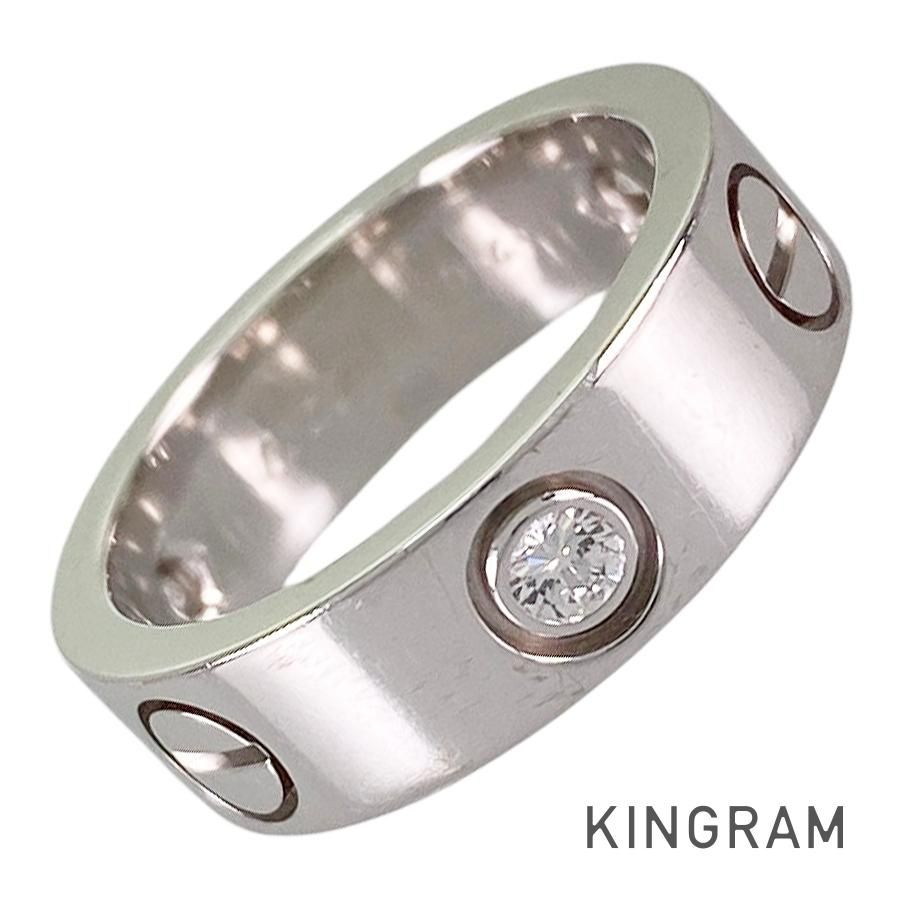 カルティエ Cartier ラブ K18WG ダイヤモンド 9号(49) リング ss【中古