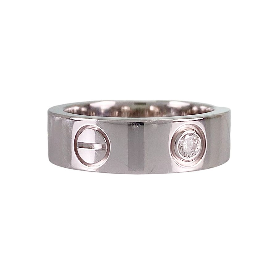 みっち様 Cartier☆ラブリング 9号 カルティエ Cartier ラブ K18WG ダイヤモンド 9号(49) リング ss【中古