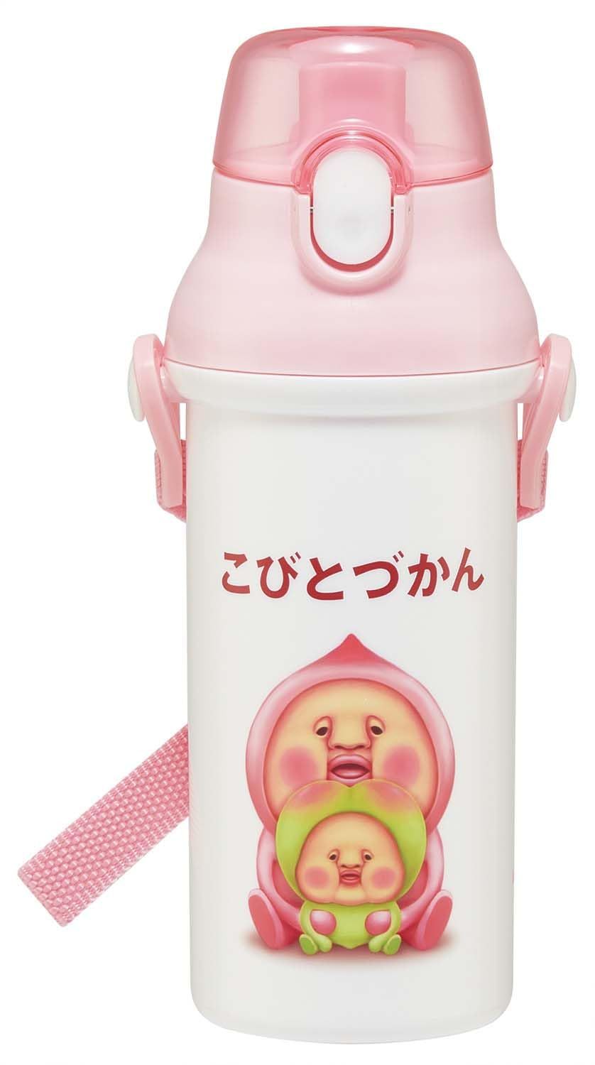 スケーター(Skater) 水筒 子供用 直飲み 480ml プラスチック ワンタッチ 食洗機対応 日本製 こびとづかん 桃尻 PSB5SANAG-A