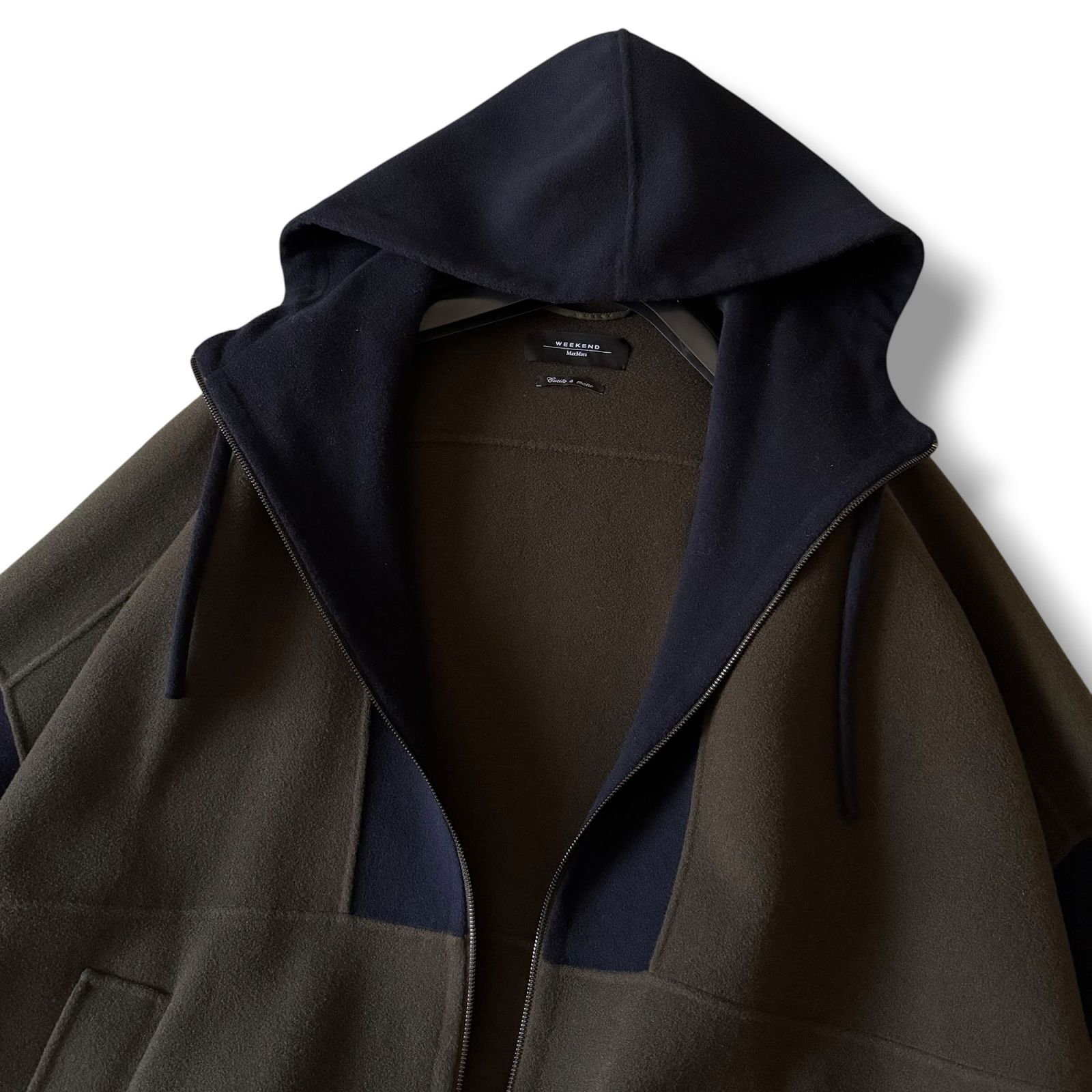 極美品 22AW クチートアマーノ ゆったりケープ風フードコート MaxMara