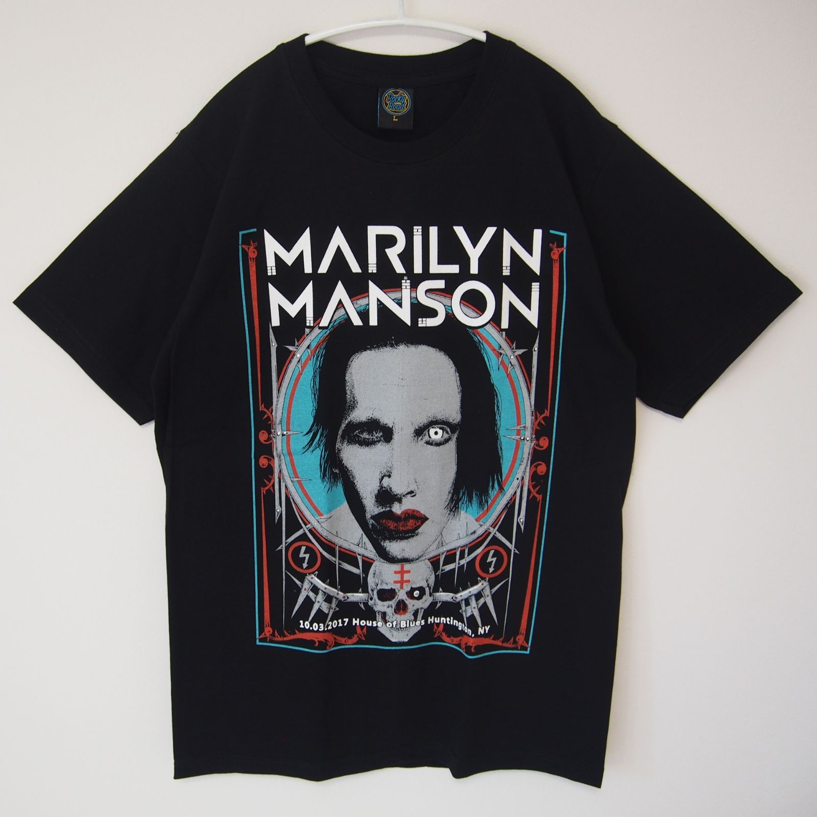 ㉔ マリリン・マンソン B バンドT 黒 Lサイズ プリントTシャツ ロックT