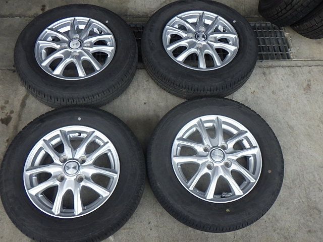 2412-518　GRASS　アルミホイール＆ラジアルタイヤ　145/80R13　2022-23年　４本セット