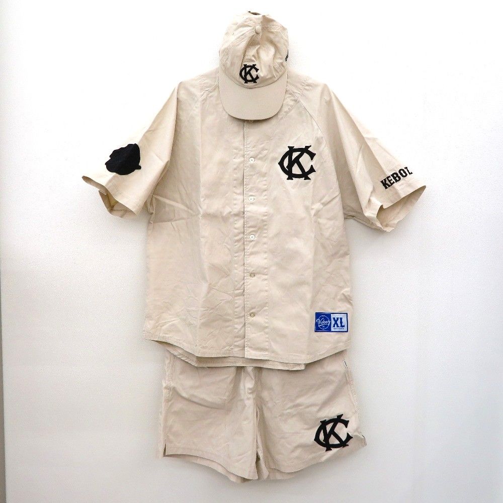 keboz ケボズ 半袖Ｔシャツ CALEE×KEBOZ　BASEBALL SHORTS セットアップ　キャップ付き　XL