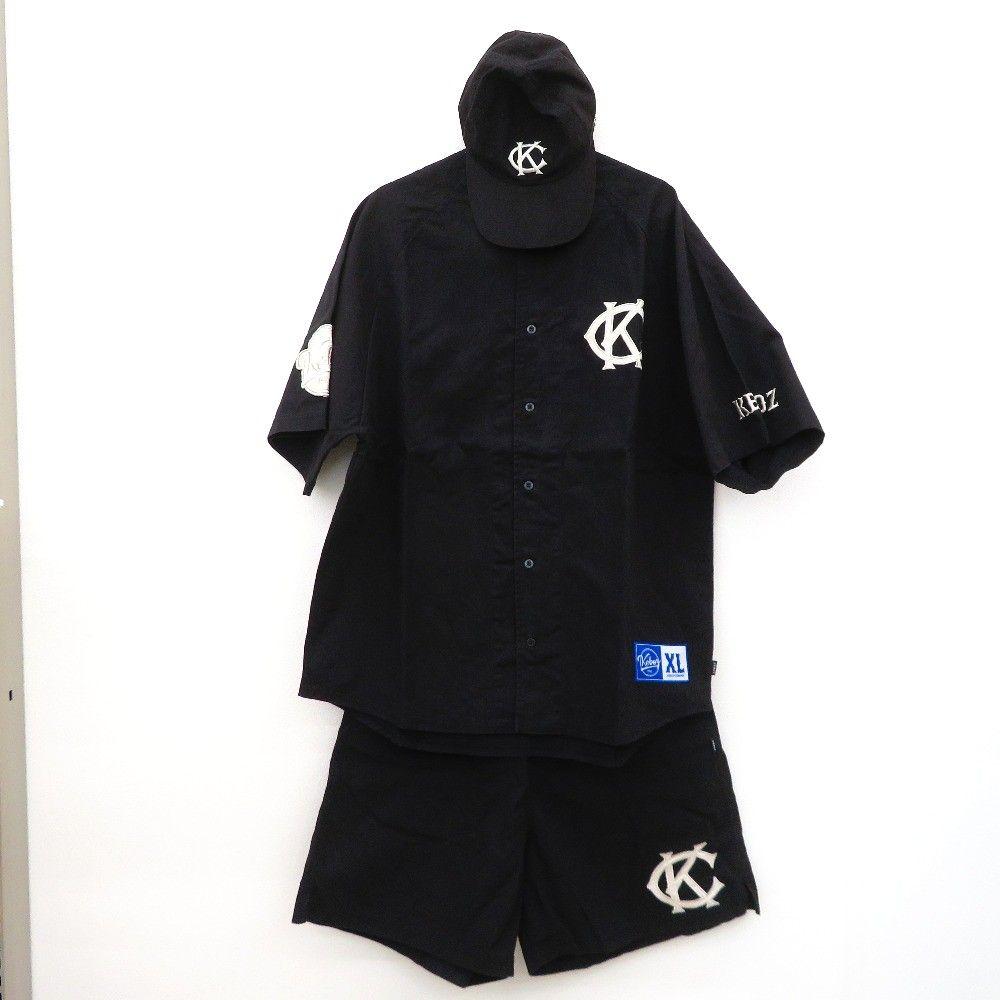 keboz ケボズ 半袖Tシャツ CALEE×KEBOZ BASEBALL SHORTS セットアップ
