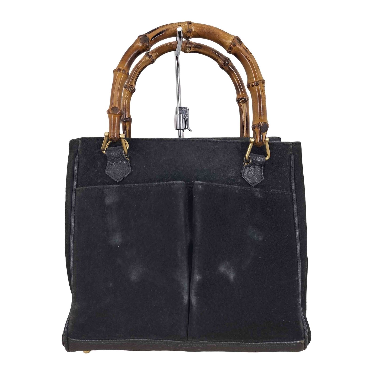 GUCCI バンブー スエードバッグ ジャンク グッチ GUCCI OLD バンブー スエード ハンドバッグ レディース 表記無