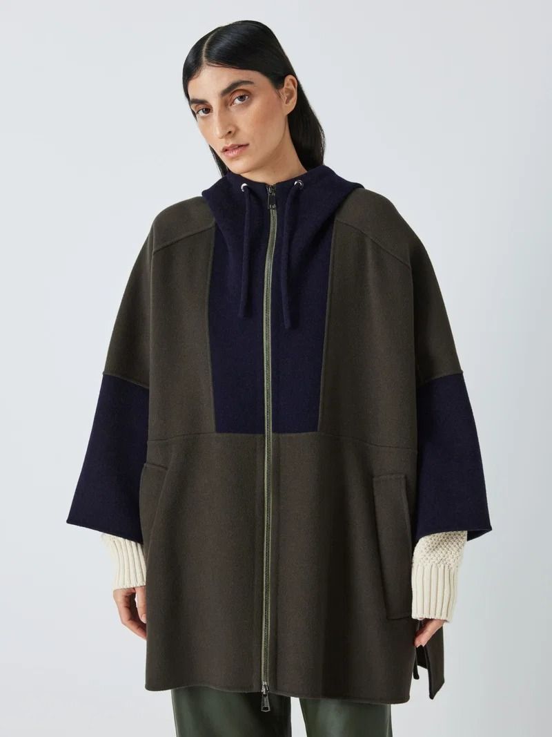 極美品 22AW クチートアマーノ ゆったりケープ風フードコート MaxMara
