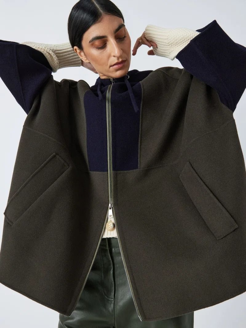 極美品 22AW クチートアマーノ ゆったりケープ風フードコート MaxMara