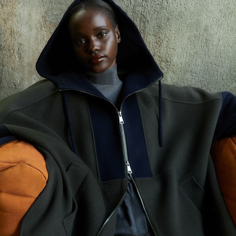 ★美品★MaxMara マックスマーラ クチートアマーノ フードコート★ 極美品 22AW クチートアマーノ ゆったりケープ風フードコート MaxMara