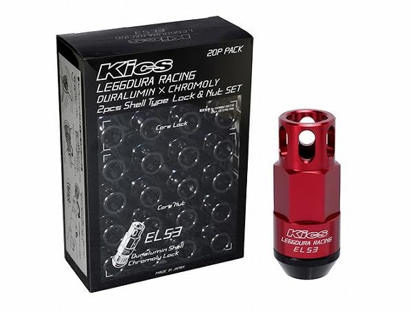新品 KYO-EI [ 協永産業 ] Kics LEGGDURA RACING Shell Type Lock & Nut Set (EL53)16 pcs + 4 Locks EL53-11R