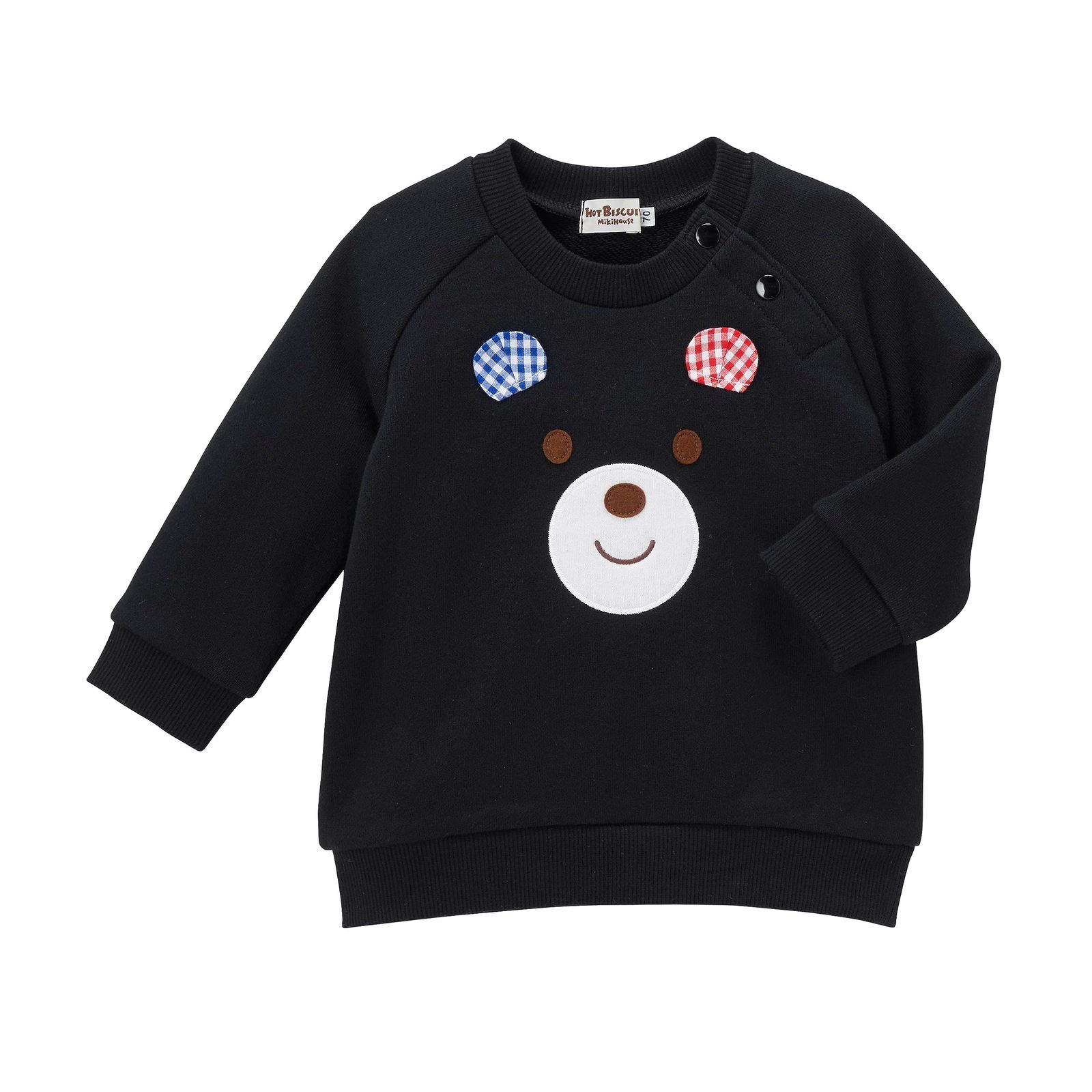 新品 [MIKIHOUSE HOT BISCUITS] [ミキハウス ホットビスケッツ] トレーナー 男の子 女の子 キッズ 子供服 黒 110cm 73-5608-496