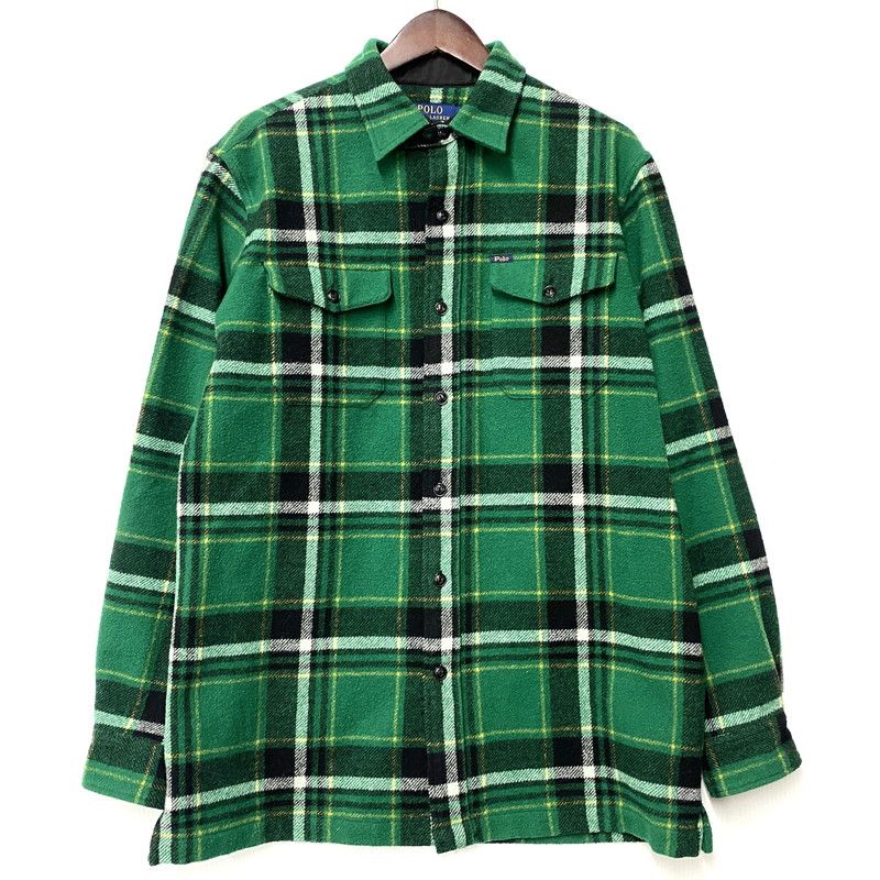 【中古品】 POLO RALPH LAUREN ポロ・ラルフローレン CLASSIC FIT WOOL CHECK L/S SHIRT ウールチェック ロングスリーブ シャツ 長袖 【147-260519-as-16-izu】
