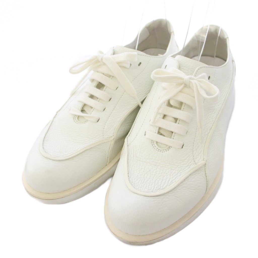 ジョルジオアルマーニ GIORGIO ARMANI レザースニーカー シューズ UK9 白 ホワイト X2C526 /TK