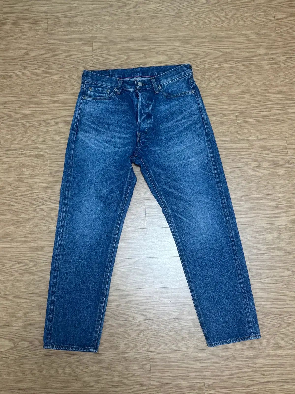 ORDINARY FITS(オーディナリーフィッツ)セルビッジ アンクル ウォッシュデニムパンツ 28サイズ