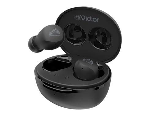 JVCケンウッド Victor HA-A6T-B ワイヤレスイヤホン Bluetooth Ver.5.4 合計23時間再生 マイク付き 小型 軽量 防水 ブラック HA-A6Tma 19df059a