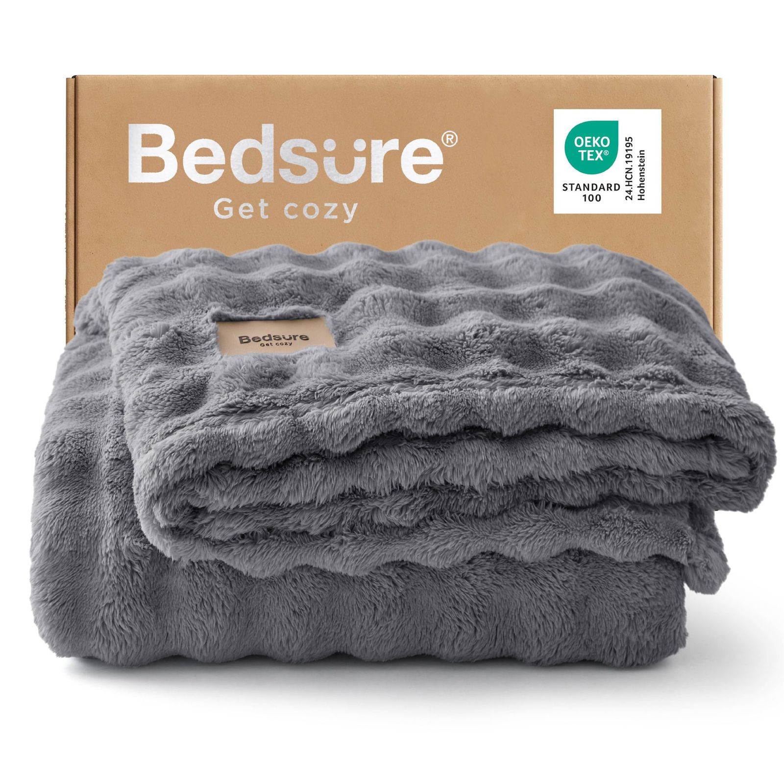 【新品】Bedsure 毛布 ふわとろ シングル ブランケット ふわもこ おしゃれ ふわふわもうふ もこもこ 柔らかく肌触り 軽量 掛け毛布 洗える 軽い 暖かい モコモコ 四季適用(150x200，グレー) 83208f22