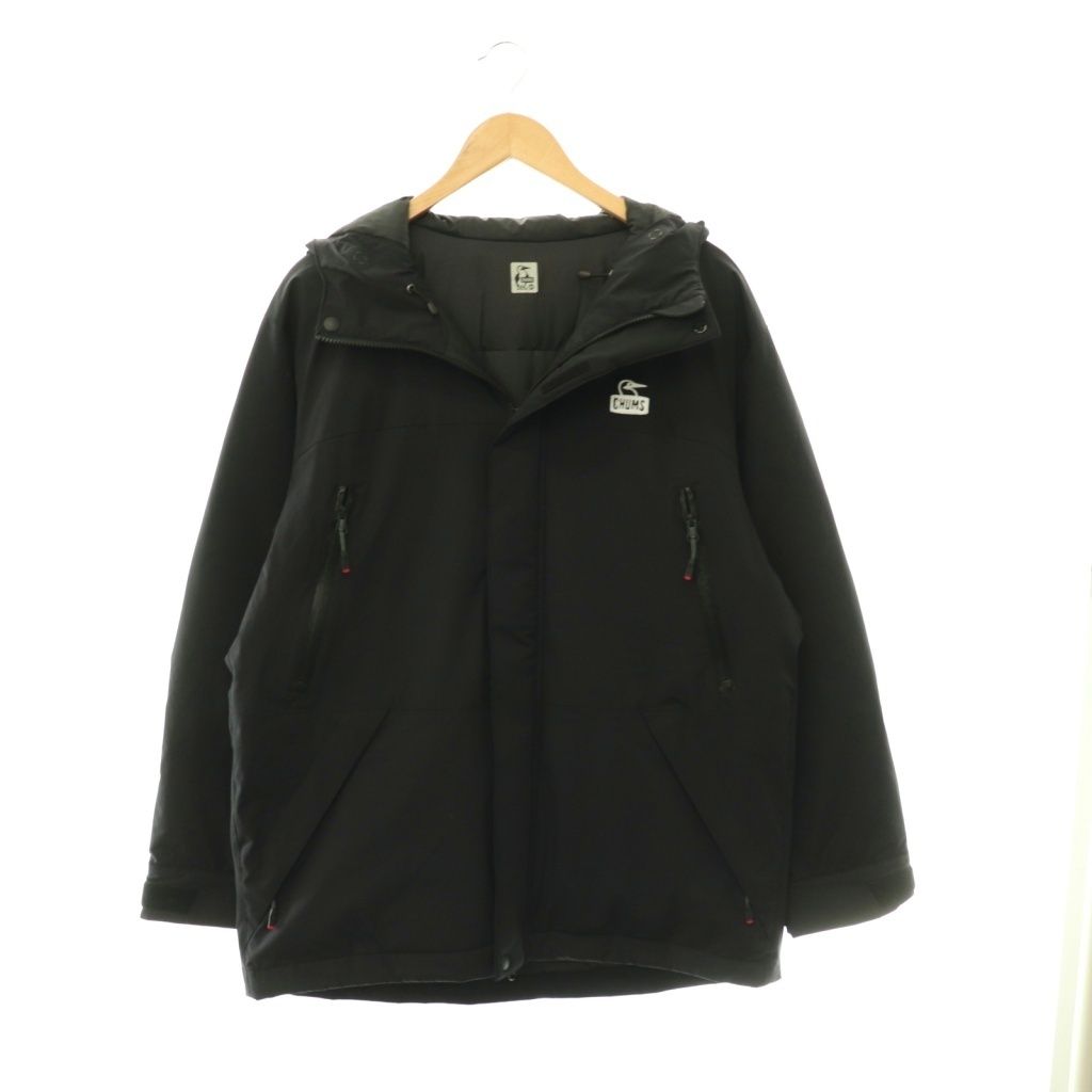 チャムス CHUMS Stealth Sheet Down Parka ダウンコート ダウンジャケット フード M ブラック /ES ■OS ■SH