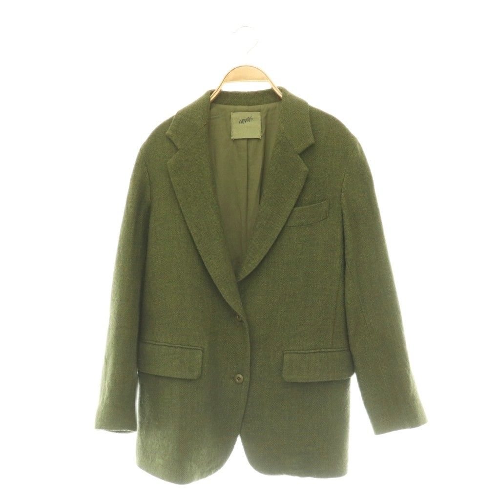 ノーウォス NOWOS wool herringbone jacket ジャケット テーラード リネン混 S カーキ /HK ■OS ■SH 7,848円