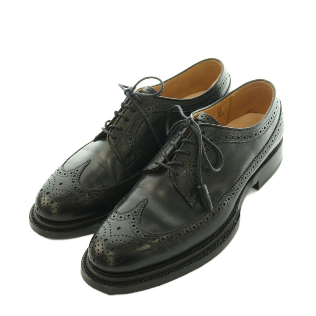 カルマンソロジー CALMANTHOLOGY LONG WING TIP ウィングチップシューズ レースアップ UK8 26.0-26.5cm 黒 5238-17-01011 1-4 /MI ■OS ■SH