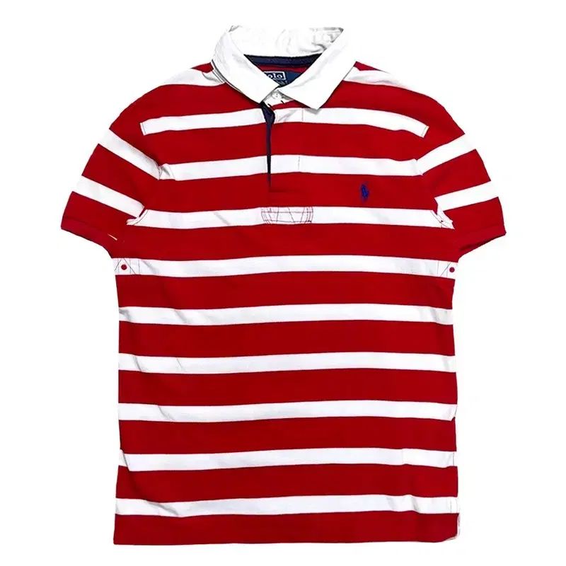 RALPH LAUREN ストライプ PK 半袖 レッド M