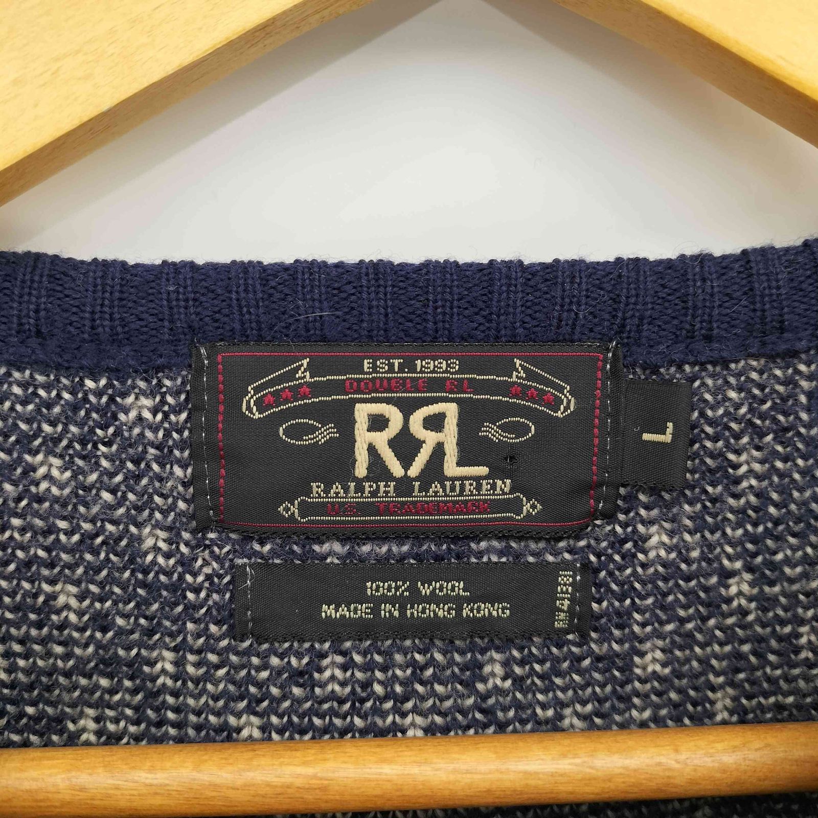 RRL ダブルアールエル　３つ星 ノルディックセーター　sizeM ダブルアールエルラルフローレン RRL RALPH LAUREN 90s 三つ星 初期