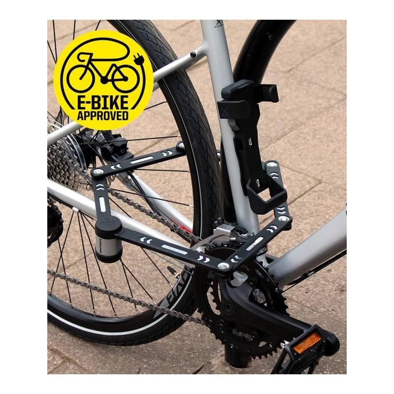 【新品】 Kryptonite Kryptolok 610 S 折りたたみ自転車ロック コンパクト 軽量 高セキュリティ 盗難防止 折りたたみ式自転車ロック 鍵2個とマウント付き Eバイク スクーター ロード マウンテンバイク用 100cm (39インチ)