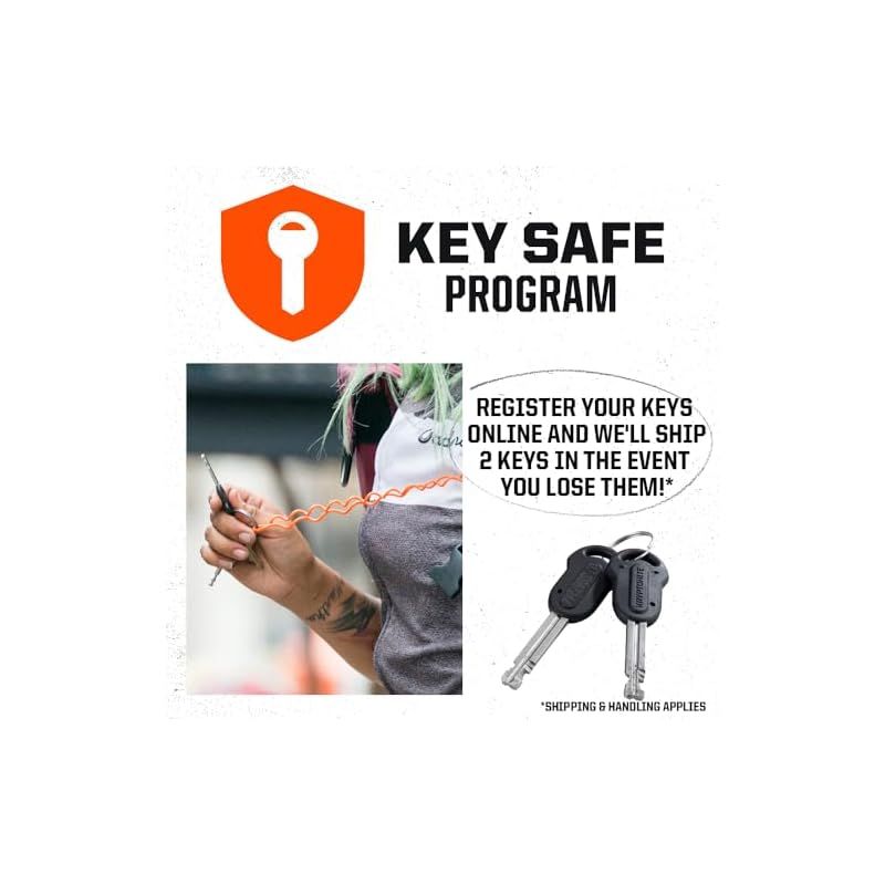 【新品】 KRYPTONITE Keeper ミニ折りたたみ自転車ロック コンパクト 軽量 高セキュリティ 盗難防止 折りたたみ式 自転車ロック 鍵2個とマウント付き Eバイク スクーター ロード マウンテンバイク 80cm (31.5インチ)