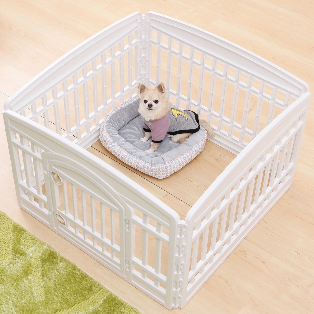 アイリスオーヤマ ペットサークル 折りたたみ ホワイト/ベージュ 小型犬用 幅91.5×奥行91.5×高さ60cmso 8,276円