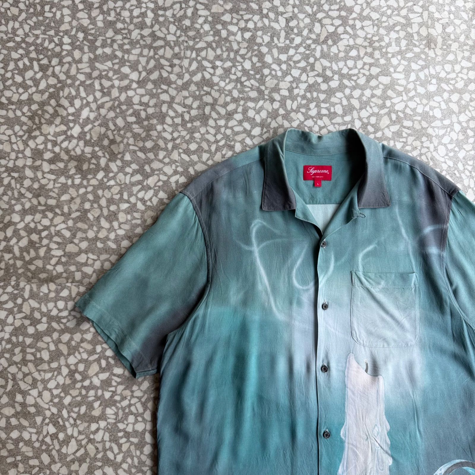 Supreme / fuck rayon shirt size L シュプリーム　レーヨンシャツ　FUCK アロハ　ストリート　蝋燭　ろうそく 松本潤着用　野村周平　アロハ