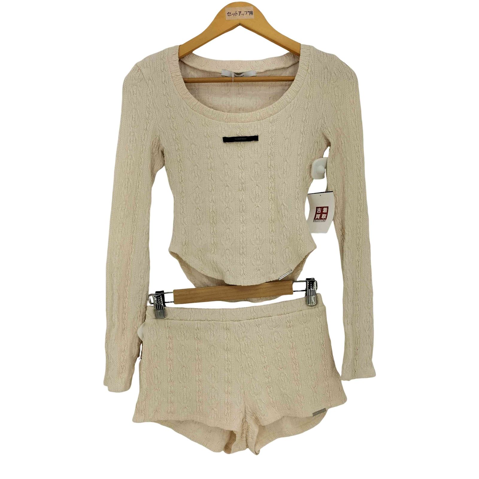 ユーズドフルギ USED古着 {{THERED THREAD}} S cable knit ensemble セットアップ レディース FREE