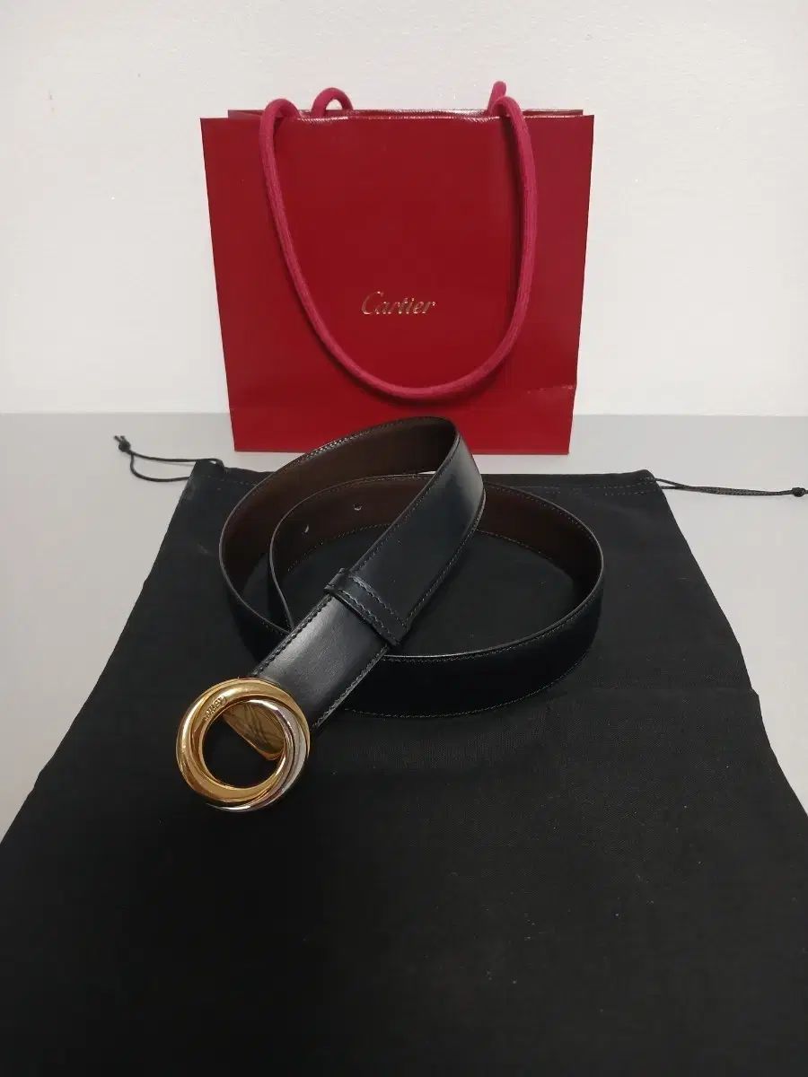 カルティエ トリニティ ベルト ブラック/ブラウン お買い物バッグ