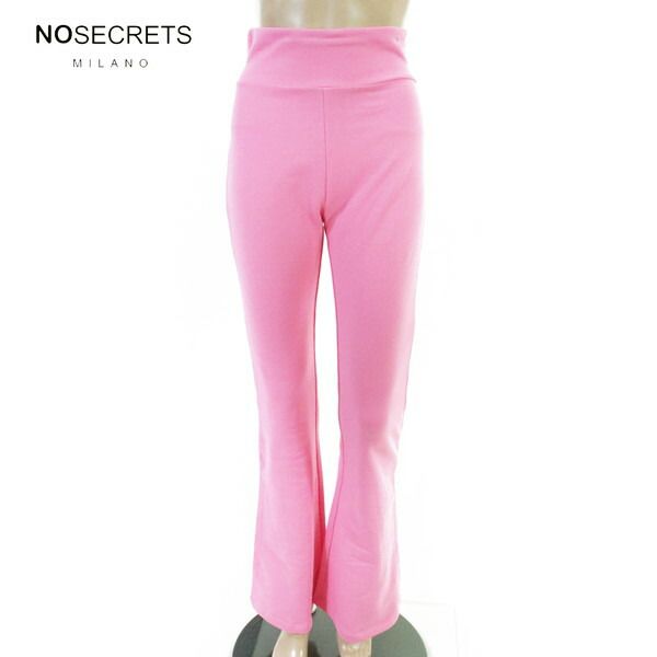 80%OFF 新品 ノーシークレッツ NO SECRETS パンツ 42 EPT1216 Mサイズ ピンク レディース スウェットデザインパンツ 裾フレア