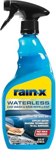 Rain-X ウォーターレスカーウォッシュ＆レインリペレント 680ml 620143 ? 水なしで洗車＆撥水コーティング スプレーして拭くだけの簡単施行 全ての外装パーツに最適 ノンスクラッチ処方で傷付き軽減AR