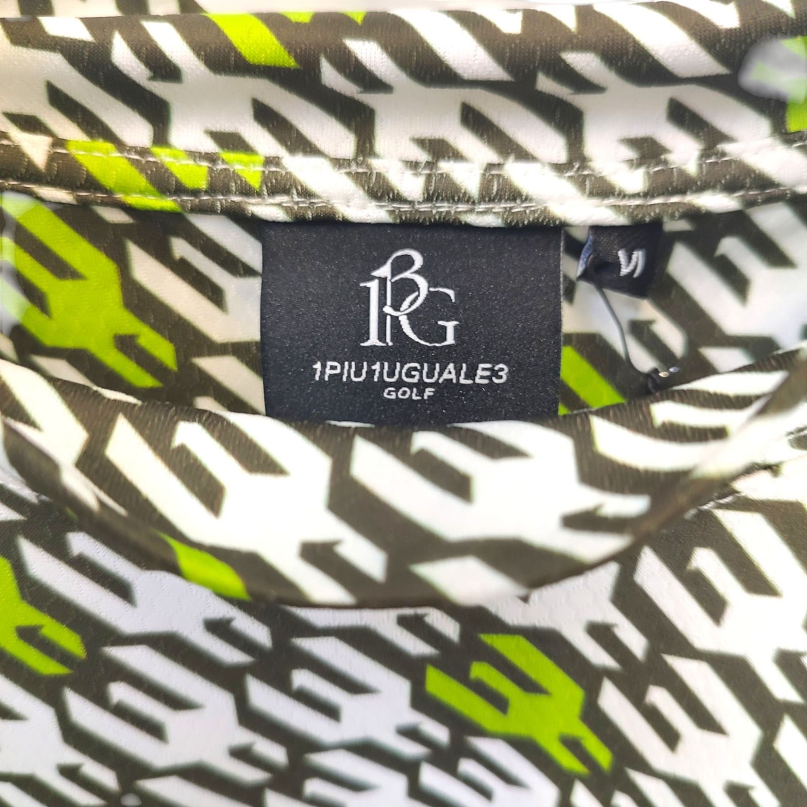 1PIU1UGUALE3 GOLF ウノピゥウノウグァーレトレ ゴルフ 24SS 113 GOLF S/S MOCK NECK HOUNDSTOOTH 総柄 半袖 モックネック Tシャツ GRT221-POE477 6 XL グリーン メンズ 1PIU1UGUALE3 GOLF ウノピゥウノウグァーレトレ ゴルフ 24SS 113 GOLF S/S MOCK NECK HOUNDSTOOTH 総柄 半袖 モックネック Tシャツ GRT221-POE477 6 XL グリーン メンズ