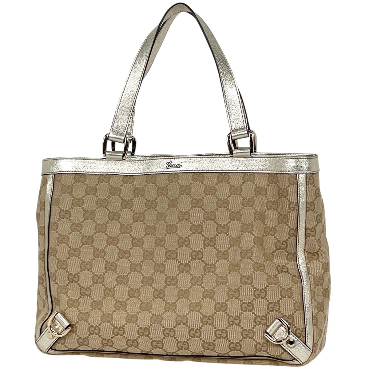 グッチ GUCCI GG柄 トートバッグ アビー GGキャンバス ベージュ ゴールド 170004 レディース 【中古】