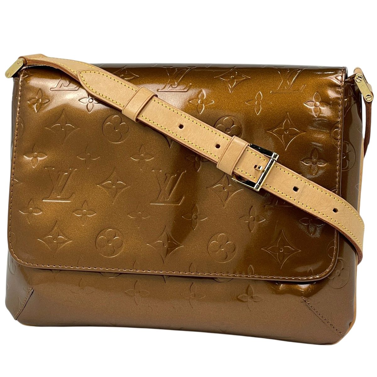 ルイ・ヴィトン Louis Vuitton トンプソン ストリート エナメル ショルダーバッグ モノグラムヴェルニ ブロンズ M91124 レディース 【中古】