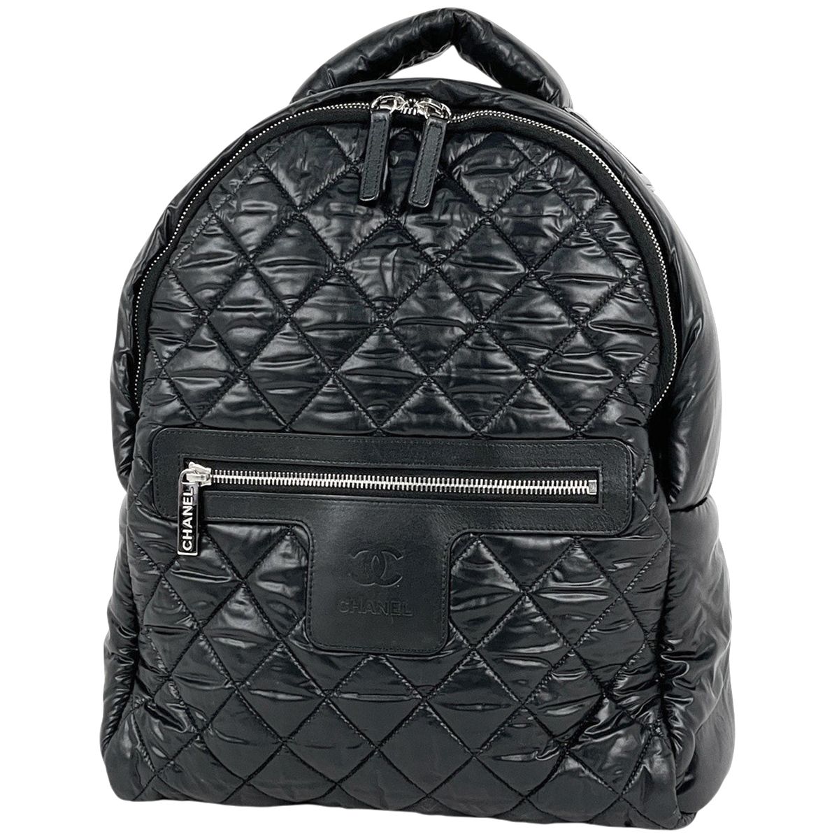 シャネル CHANEL コココクーン リュックサック ココマーク バックパック ナイロン ブラック レディース 【中古】