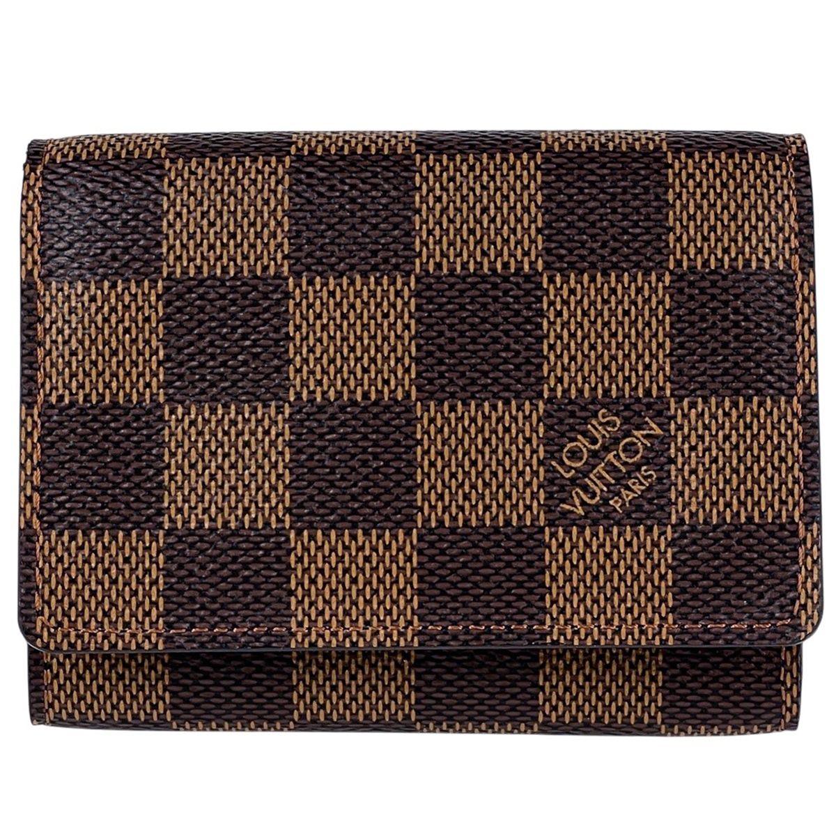 ルイ・ヴィトン Louis Vuitton アンヴェロップ カルト ドゥ ヴィジット 名刺入れ カードケース ダミエ ブラウン N62920 レディース 【中古】