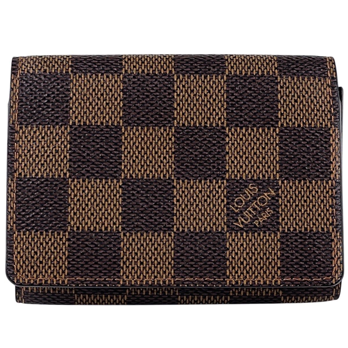 ルイ・ヴィトン Louis Vuitton アンヴェロップ カルト ドゥ ヴィジット 名刺入れ ダミエ ブラウン N62920 レディース 【中古】