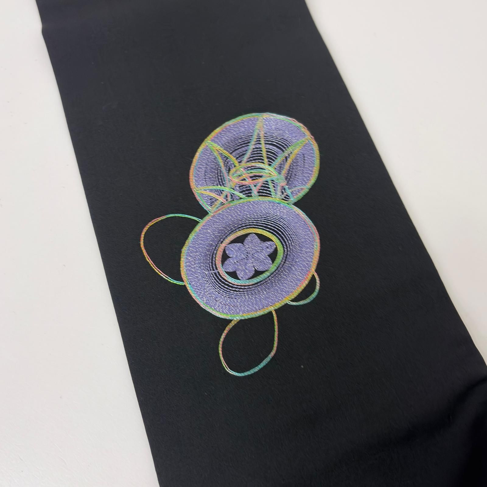 名古屋帯 駒刺繍 ラメ 塩瀬 美しい花 九寸 正絹 MA-7154 - メルカリ