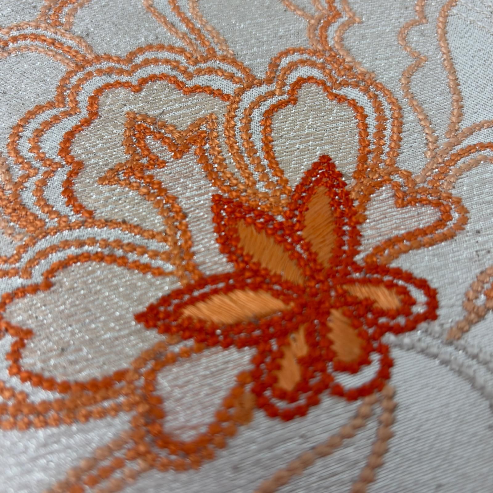 名古屋帯 相良刺繍 美しい花 九寸 正絹 MA-7168 - メルカリ
